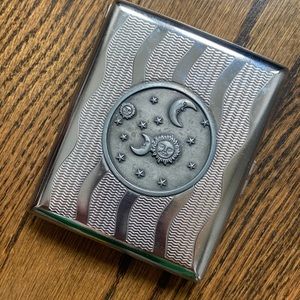Vintage Sun Moon Stars Cosmic Cigarette Pocket Case Holder